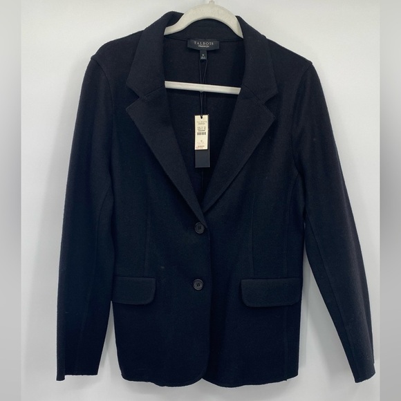 Talbots Black Wool Blazer size 10 NWT - Picture 7 of 12